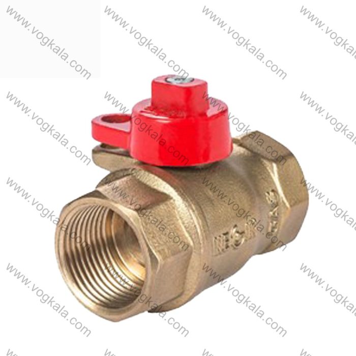 بال ولو قفلی دنده ای برنجی نگین