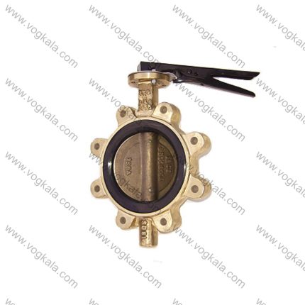 شیر پروانه ای ویفری آلومینیوم نیکل برنز با اهرم(مخصوص آب دریا)