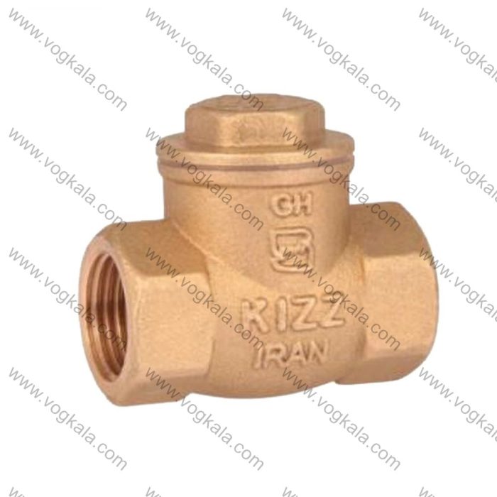 شیر یکطرفه دریچه‌ای دنده‌ای برنجی کیز ایران