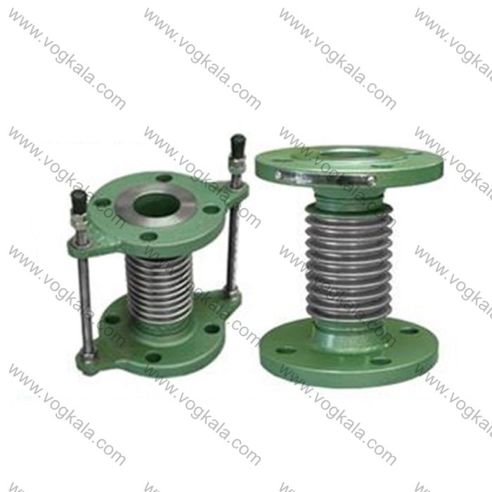 لرزه گیر آكاردئونی فلنجدار مهاردار ارتعاشات صنعتی