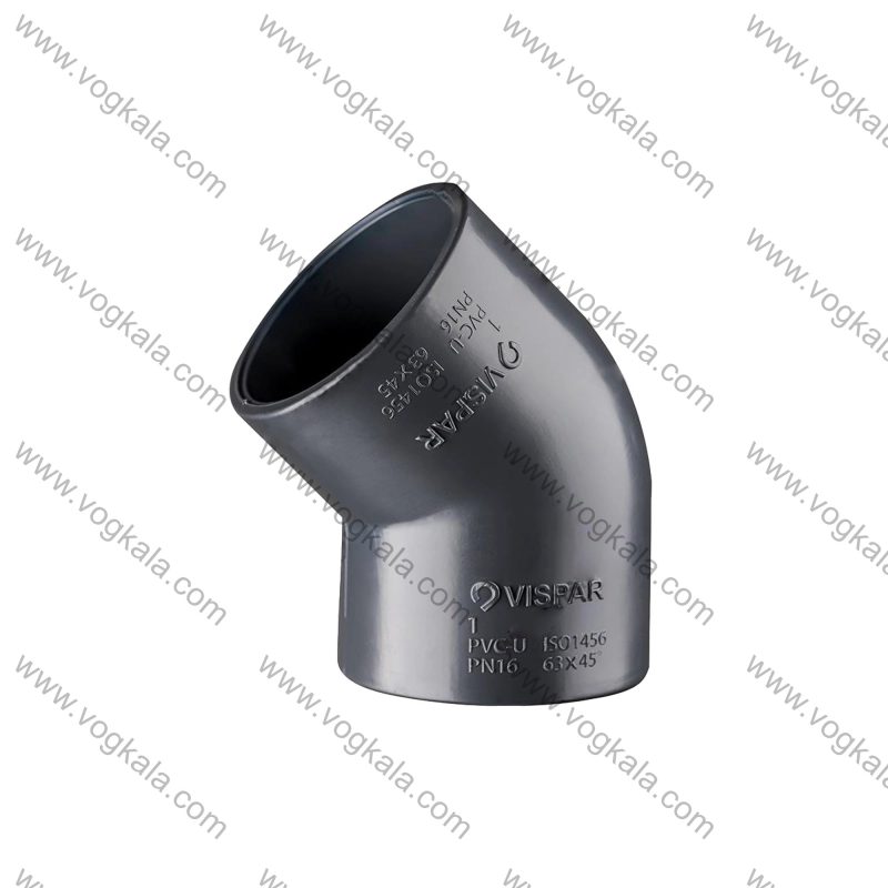 زانو یو پی وی سی 45درجه ویسپار