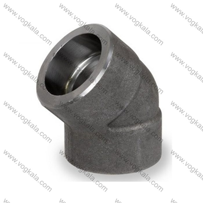 زانو 45 درجه فولادی جوشی کلاس 3000