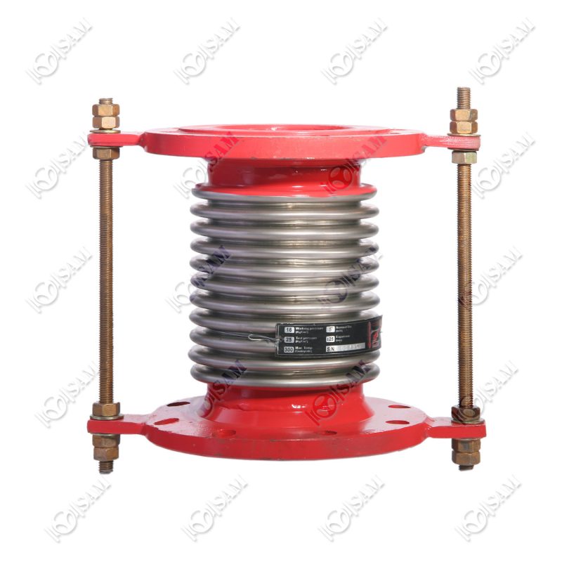 لرزه گیر آکاردئونی فلنجدار مهاردار سام